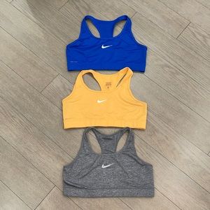 Three Nike Sports Bras - Used